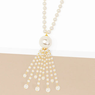 Pearl Tassle Long Necklace - Annie Jack TX