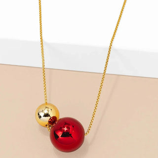 Metallic Double Beads Short Necklace - Annie Jack TX