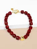 Tessa Puffy Square Short Necklace - Annie Jack TX