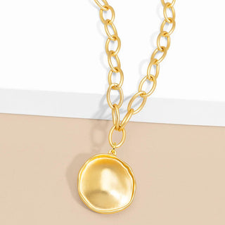Maren Disc Pendant Short Necklace - Annie Jack TX