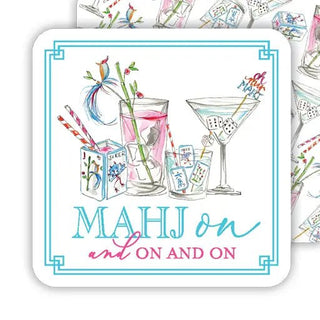 Mahj On! Reversible Mahjong Cocktail Coasters - Set of 20 - Annie Jack TX