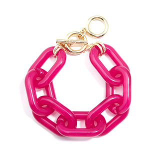 Pink Lucite Chain Bracelet - Annie Jack TX