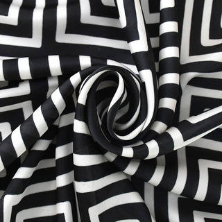 Striped Satin Square Scarf for Sun & Bag Wrap_CWASC1149 - Annie Jack TX