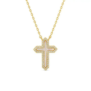 Feel the Faith Shell Cross Necklace - Annie Jack TX