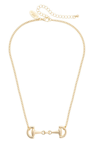 Quinn Dainty Bit Necklace in Shiny Gold - Annie Jack TX