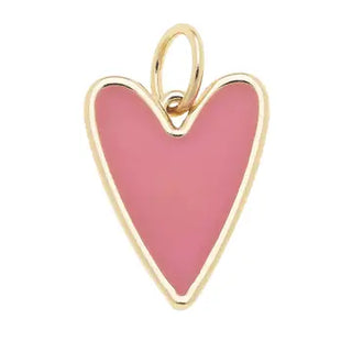 Heart Enamel Charm in Pink - Annie Jack TX