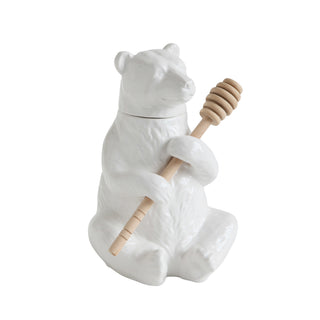 Bear Honey Pot With Honey Dipper - Annie Jack TX
