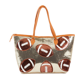Down Set Hut Football Sparkle Bag - Annie Jack TX