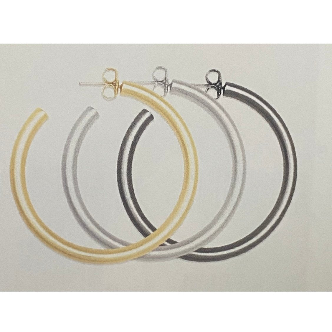 Matte Finish Large Hoop Earring - Annie Jack TX