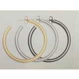 Matte Finish Large Hoop Earring - Annie Jack TX