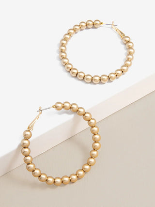 Matte Metal Beaded Hoop Earring - Annie Jack TX