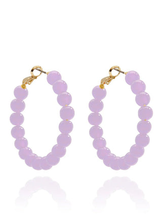 Medium Glass Bead Hoop Earring - Annie Jack TX