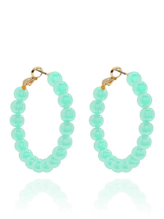 Medium Glass Bead Hoop Earring - Annie Jack TX