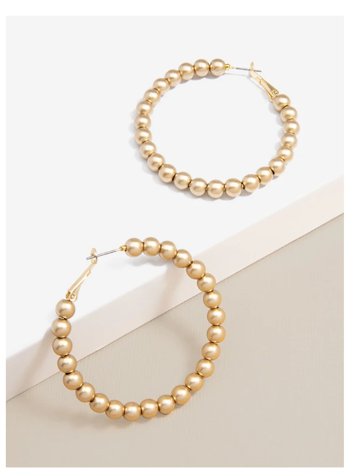 Matte Metal Beaded Hoop Earring - Annie Jack TX