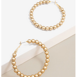 Matte Metal Beaded Hoop Earring - Annie Jack TX