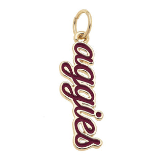 Texas A&M Aggies Enamel Script Charm - Annie Jack TX