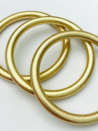 Bold Vintage Bangles Matte Gold Set of 3 - Annie Jack TX
