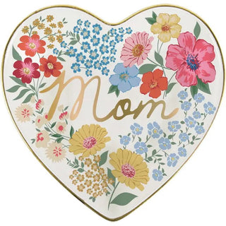 Mom Ceramic Trinket Tray | Floral Heart - Annie Jack TX