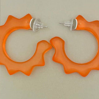 Classic Retro Frosted Hoop Earring - Annie Jack TX