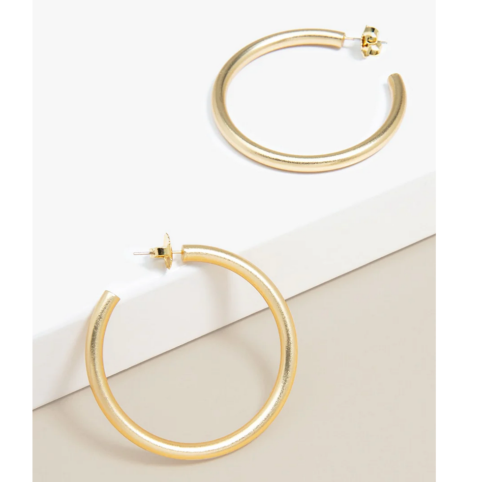 Matte Finish Large Hoop Earring - Annie Jack TX