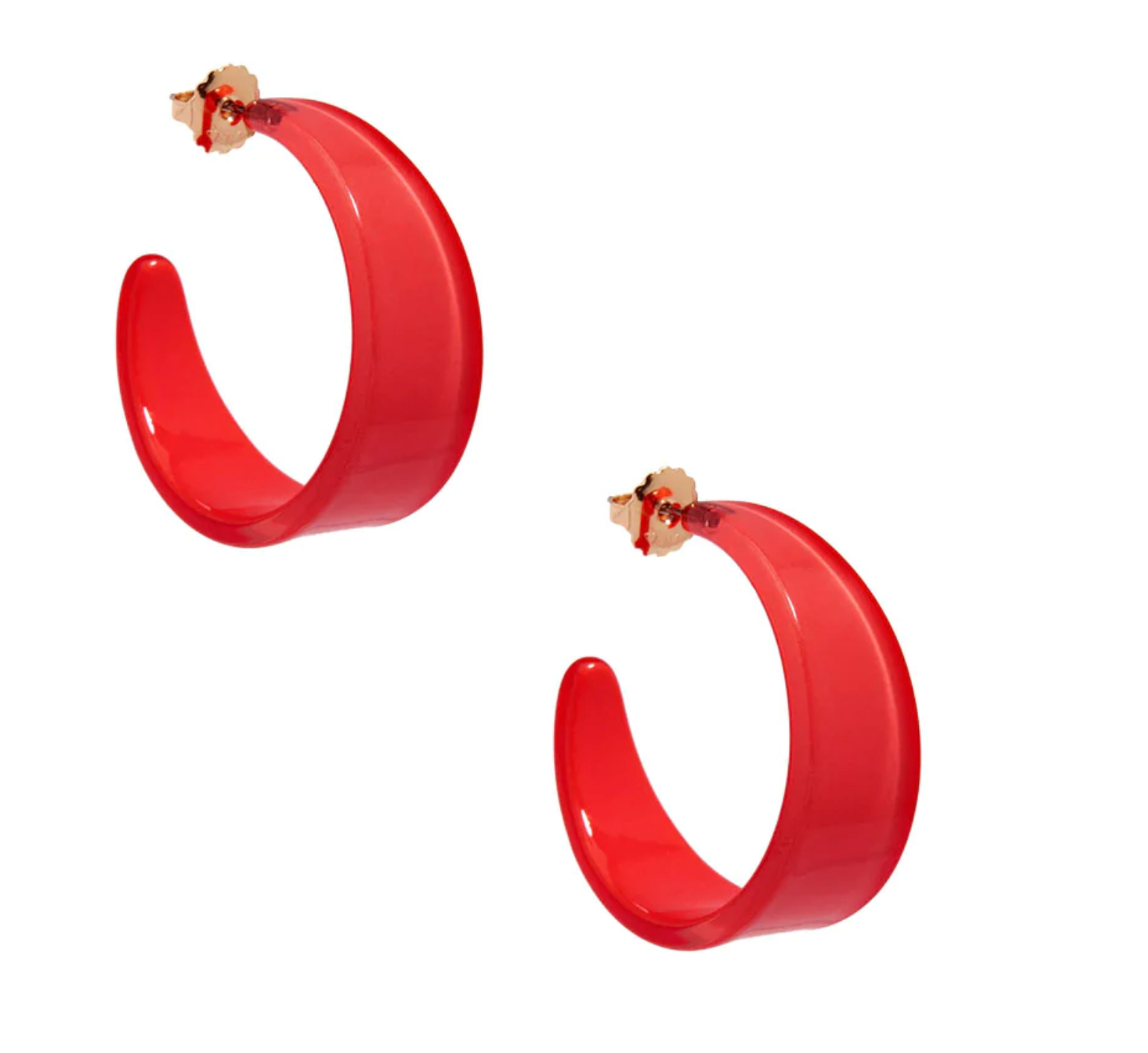 Large Chunky Resin  Hoop Earring - Annie Jack TX