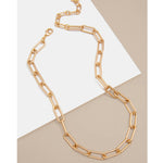 Large Paperclip Link Collar Necklace - Annie Jack TX