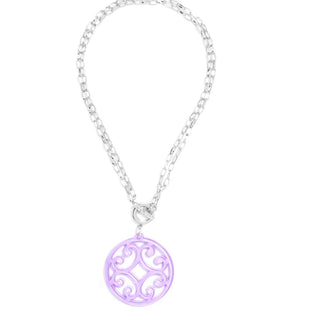 NECKLACE Acrylic Scroll Pendant N2200 - Annie Jack TX