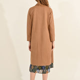 Collared Faux Suede Coat