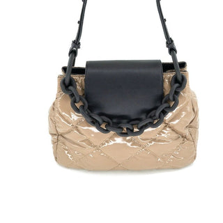 Classic Quilted Puffer Handbag with Chunky Chain - Annie Jack TX