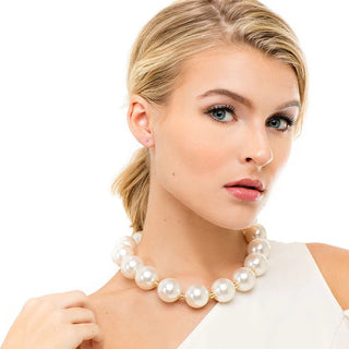 Oversized Pearl Collar Necklace - Annie Jack TX
