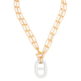 Matte Link Resin Charm Necklace