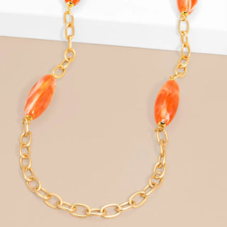 Glossy Resin Long Necklace - Annie Jack TX