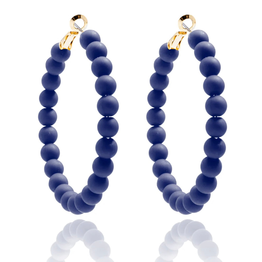 Matte Beaded Hoop Earring - Annie Jack TX