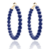 Matte Beaded Hoop Earring - Annie Jack TX