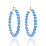 Matte Beaded Hoop Earring - Annie Jack TX