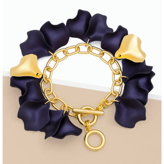 Metallic Resin Petal Link Bracelet - Annie Jack TX