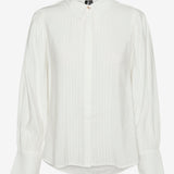 Collared Button Down Pleated Blouse - Annie Jack TX