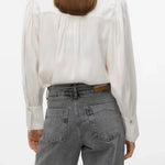 Collared Button Down Pleated Blouse - Annie Jack TX