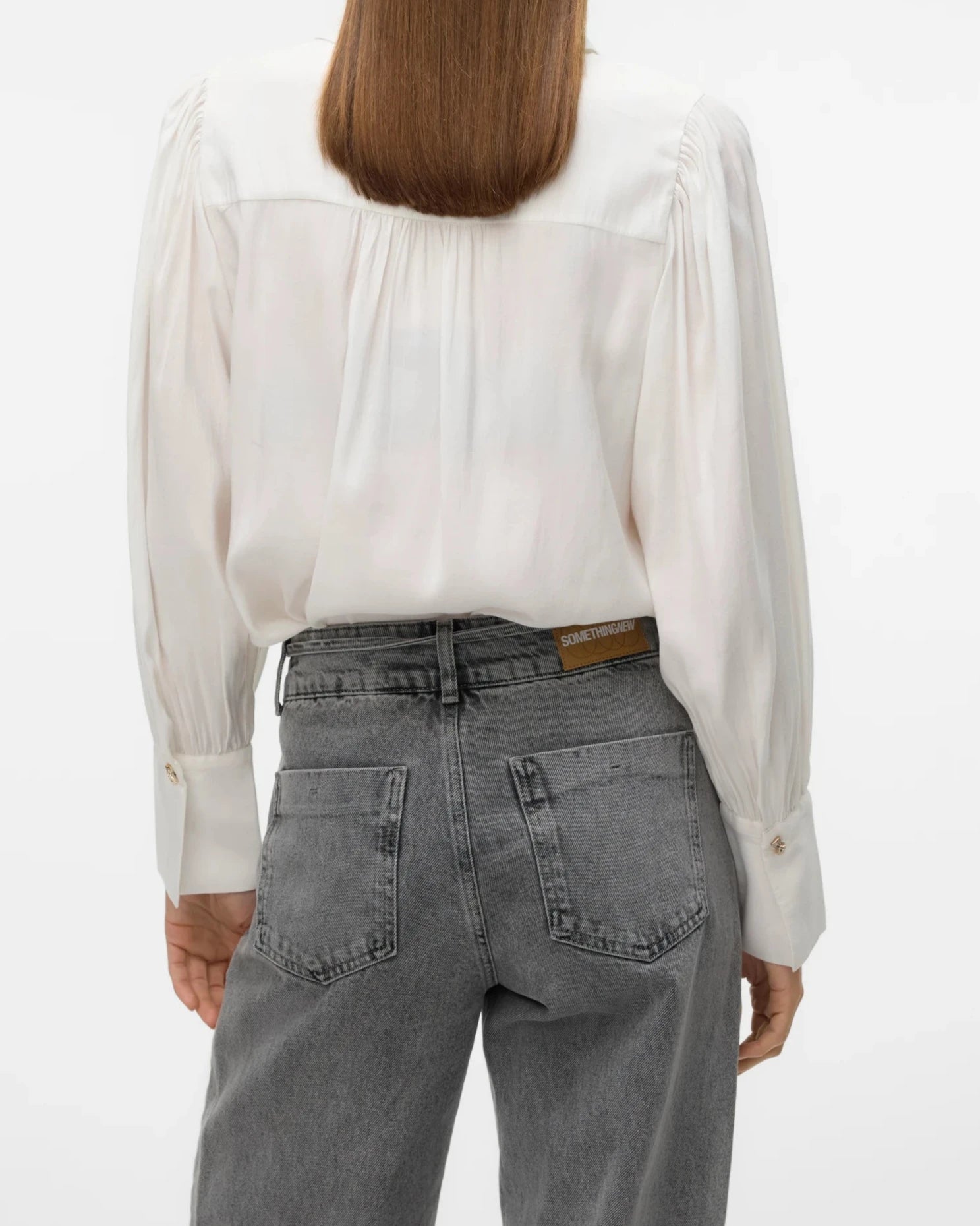 Collared Button Down Pleated Blouse - Annie Jack TX