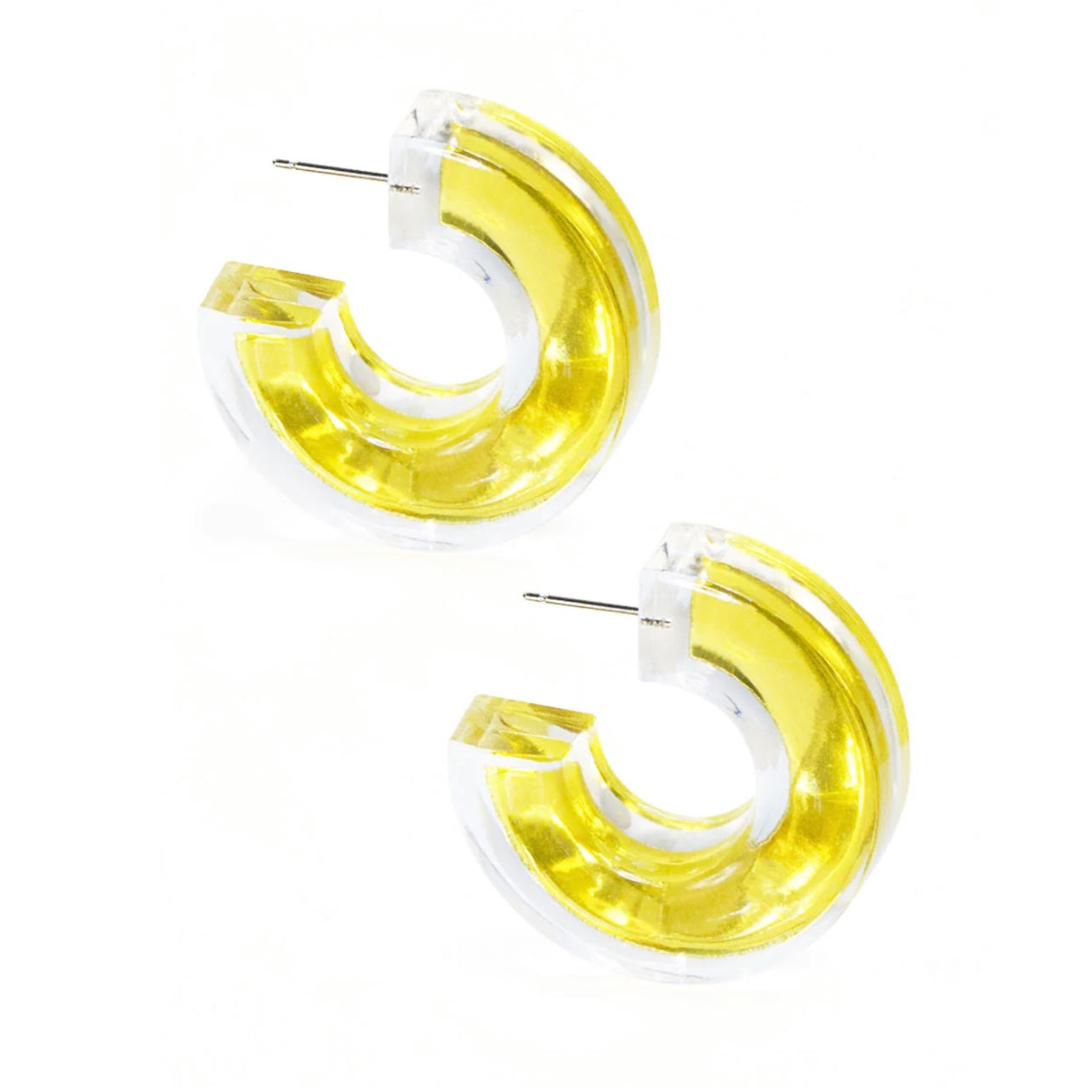 Gold Lucite Hoop Earring - Annie Jack TX