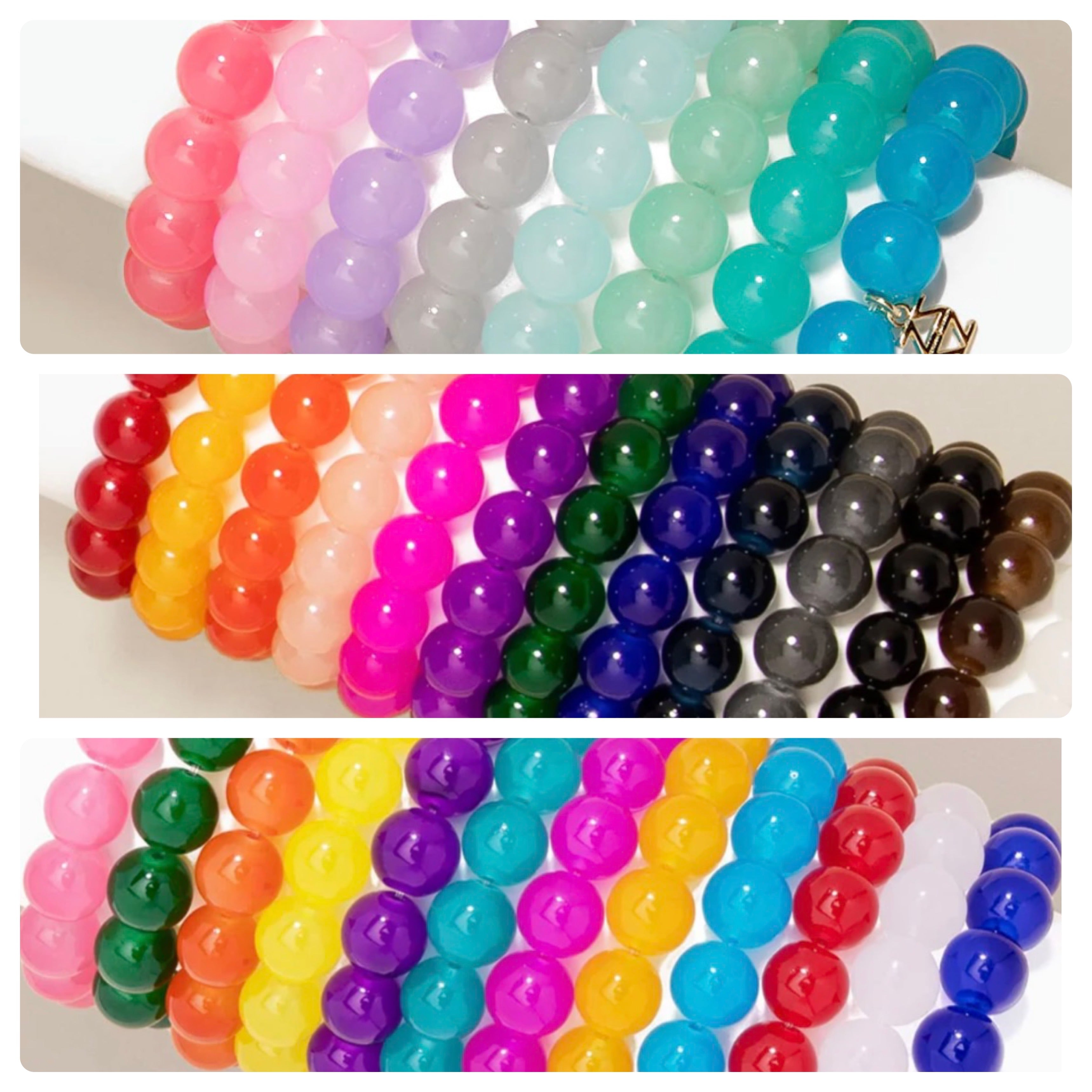 Glass Bead Stretch Bracelet - Annie Jack TX