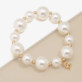 Mixed Pearl Stretch Bracelet - Annie Jack TX