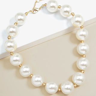Oversized Pearl Collar Necklace - Annie Jack TX
