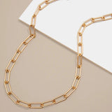 Large Paperclip Link Long Necklace