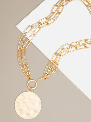 Double Strand Link Coin Necklace - Annie Jack TX